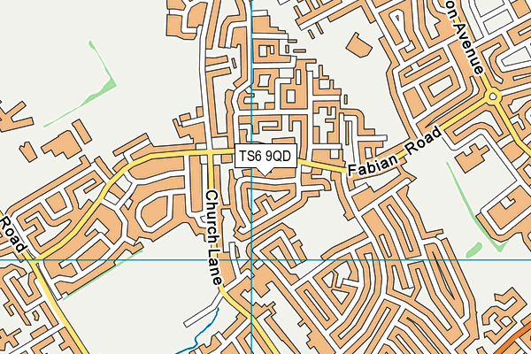 TS6 9QD map - OS VectorMap District (Ordnance Survey)