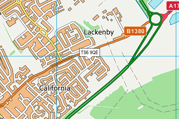 TS6 9QE map - OS VectorMap District (Ordnance Survey)