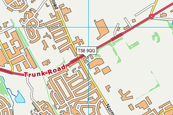TS6 9QG map - OS VectorMap District (Ordnance Survey)
