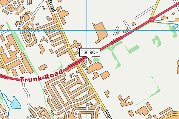 TS6 9QH map - OS VectorMap District (Ordnance Survey)