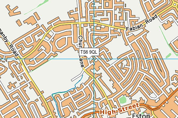 TS6 9QL map - OS VectorMap District (Ordnance Survey)
