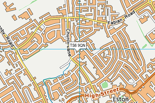 TS6 9QN map - OS VectorMap District (Ordnance Survey)