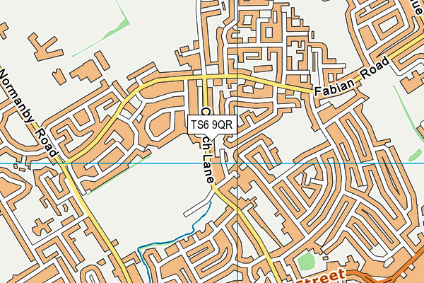 TS6 9QR map - OS VectorMap District (Ordnance Survey)