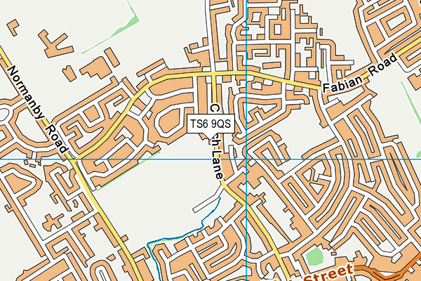 TS6 9QS map - OS VectorMap District (Ordnance Survey)