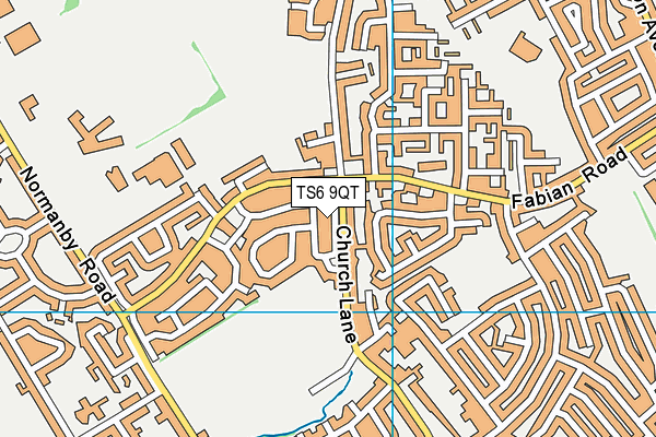 TS6 9QT map - OS VectorMap District (Ordnance Survey)