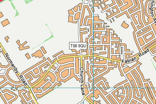 TS6 9QU map - OS VectorMap District (Ordnance Survey)