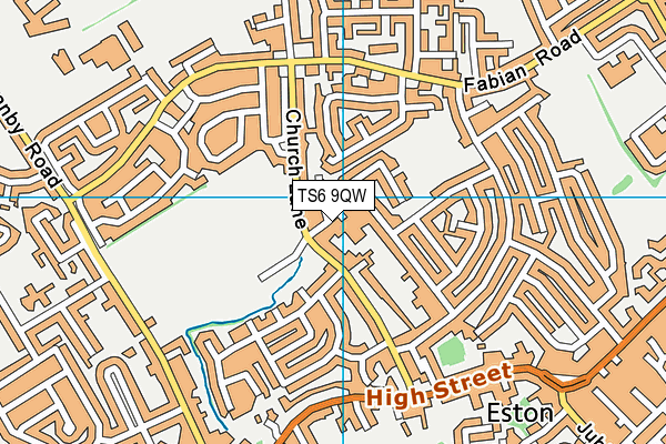 TS6 9QW map - OS VectorMap District (Ordnance Survey)