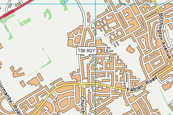 TS6 9QY map - OS VectorMap District (Ordnance Survey)
