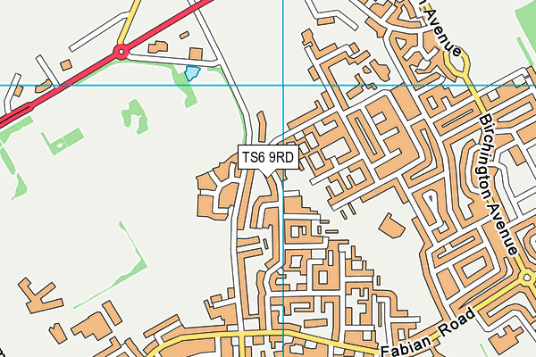 TS6 9RD map - OS VectorMap District (Ordnance Survey)