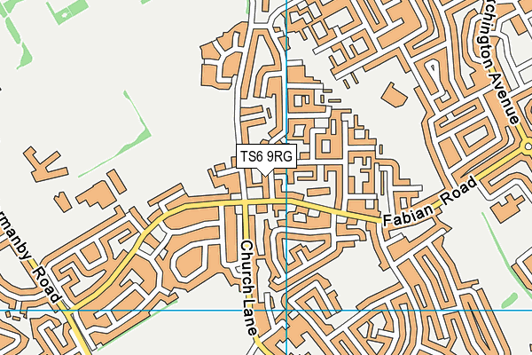 TS6 9RG map - OS VectorMap District (Ordnance Survey)