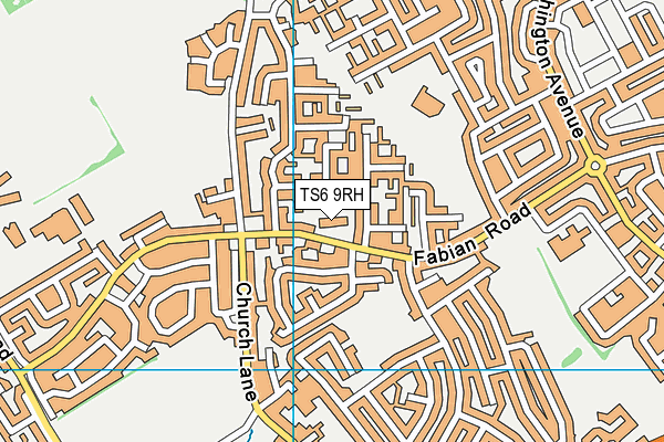 TS6 9RH map - OS VectorMap District (Ordnance Survey)