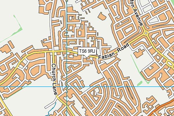 TS6 9RJ map - OS VectorMap District (Ordnance Survey)