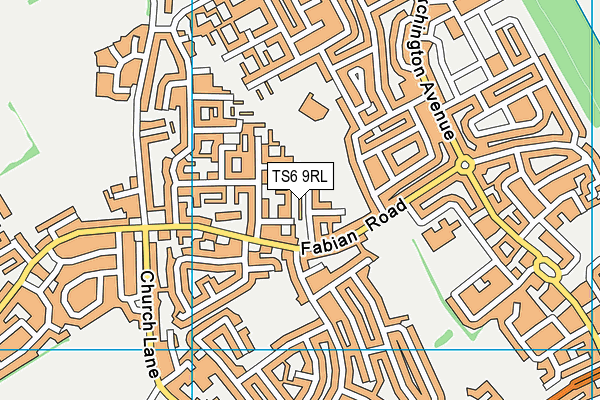 TS6 9RL map - OS VectorMap District (Ordnance Survey)