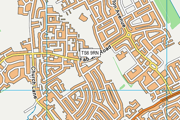 TS6 9RN map - OS VectorMap District (Ordnance Survey)