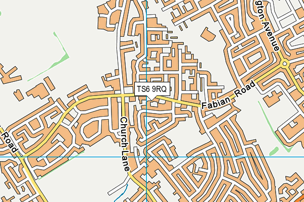 TS6 9RQ map - OS VectorMap District (Ordnance Survey)