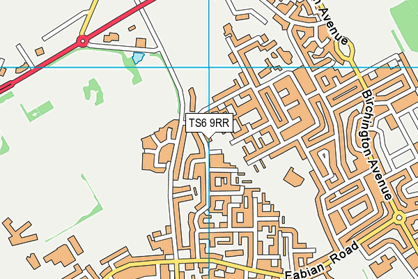 TS6 9RR map - OS VectorMap District (Ordnance Survey)