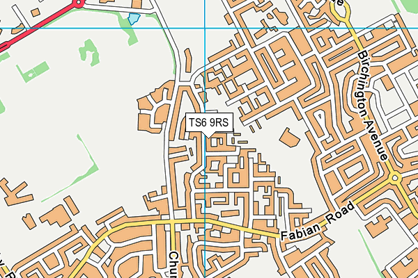 TS6 9RS map - OS VectorMap District (Ordnance Survey)
