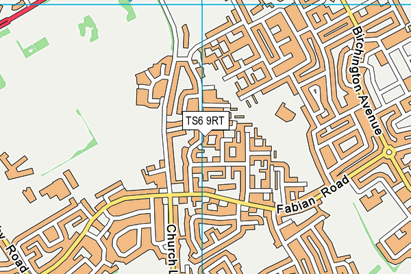 TS6 9RT map - OS VectorMap District (Ordnance Survey)