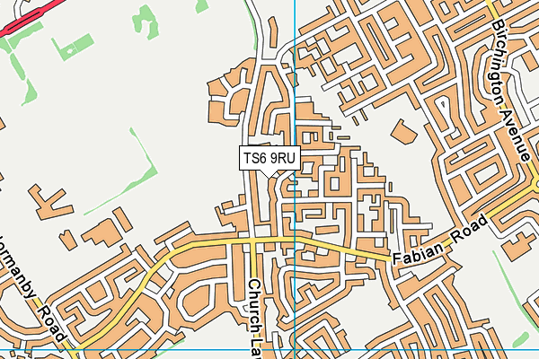 TS6 9RU map - OS VectorMap District (Ordnance Survey)