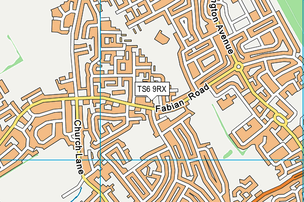 TS6 9RX map - OS VectorMap District (Ordnance Survey)