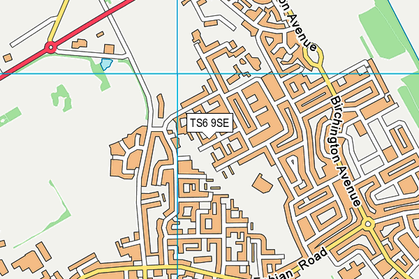 TS6 9SE map - OS VectorMap District (Ordnance Survey)