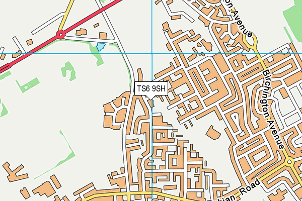 TS6 9SH map - OS VectorMap District (Ordnance Survey)