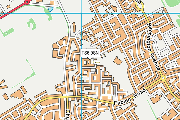 TS6 9SN map - OS VectorMap District (Ordnance Survey)