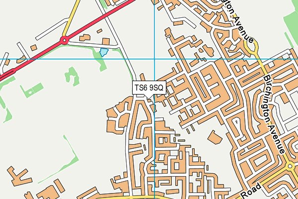 TS6 9SQ map - OS VectorMap District (Ordnance Survey)