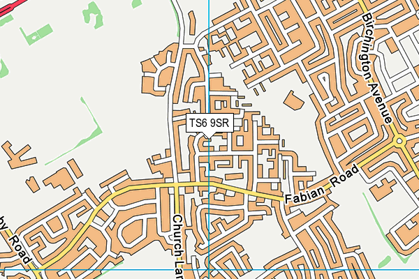 TS6 9SR map - OS VectorMap District (Ordnance Survey)