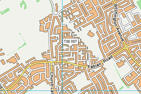 TS6 9ST map - OS VectorMap District (Ordnance Survey)