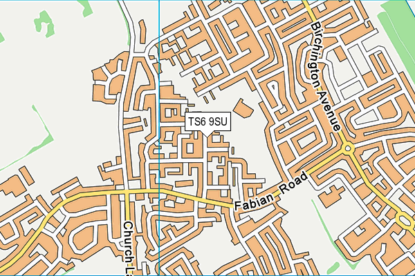 TS6 9SU map - OS VectorMap District (Ordnance Survey)