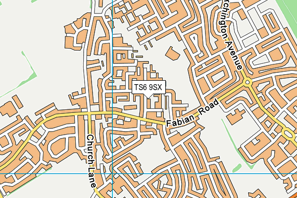 TS6 9SX map - OS VectorMap District (Ordnance Survey)
