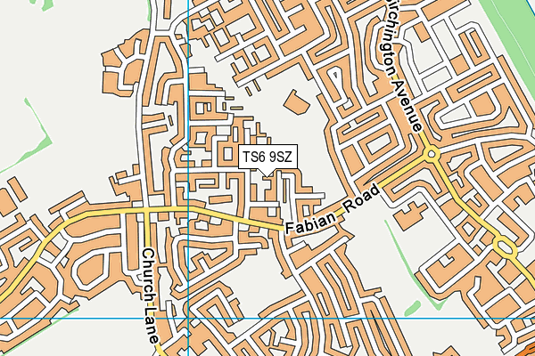 TS6 9SZ map - OS VectorMap District (Ordnance Survey)