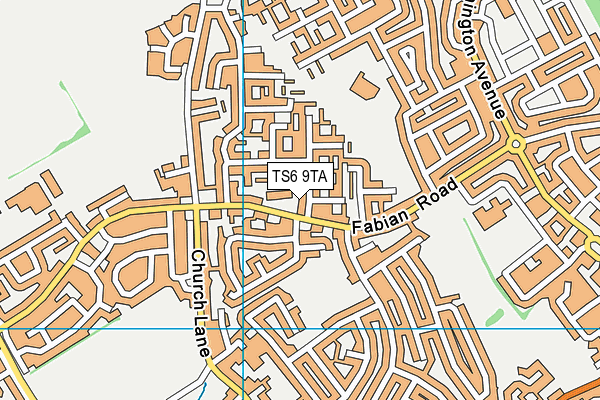 TS6 9TA map - OS VectorMap District (Ordnance Survey)