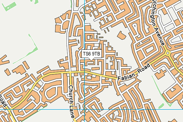 TS6 9TB map - OS VectorMap District (Ordnance Survey)