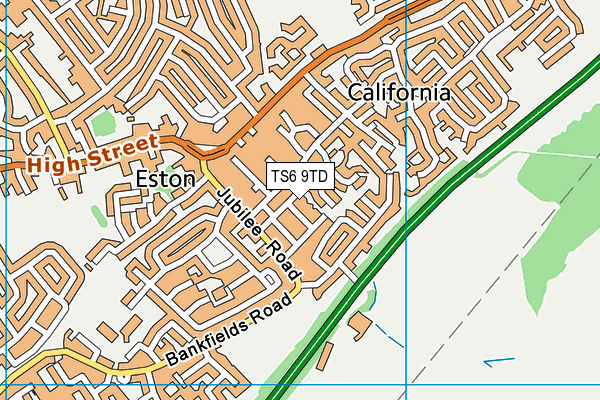 TS6 9TD map - OS VectorMap District (Ordnance Survey)