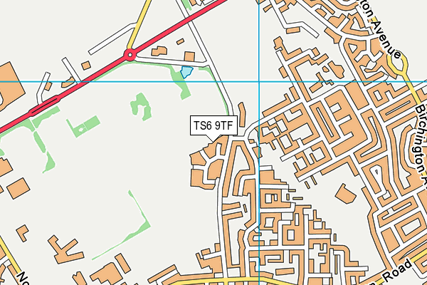 TS6 9TF map - OS VectorMap District (Ordnance Survey)