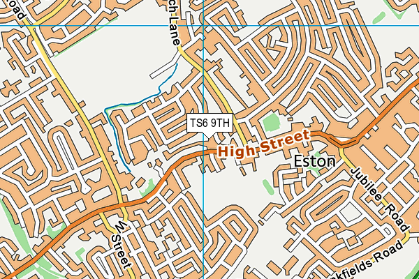 TS6 9TH map - OS VectorMap District (Ordnance Survey)