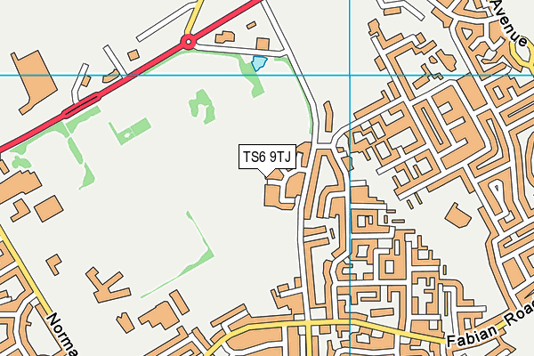 TS6 9TJ map - OS VectorMap District (Ordnance Survey)