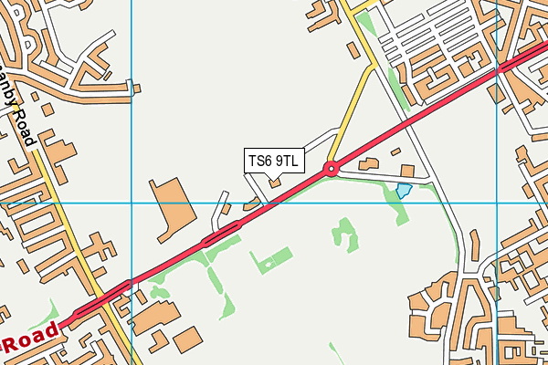 Eston Recreation Ground map (TS6 9TL) - OS VectorMap District (Ordnance Survey)