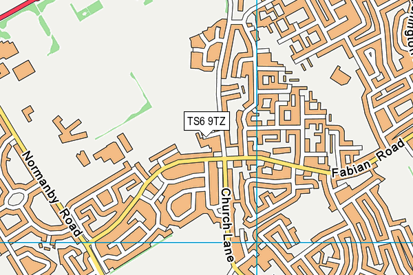 TS6 9TZ map - OS VectorMap District (Ordnance Survey)