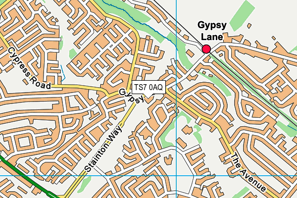 TS7 0AQ map - OS VectorMap District (Ordnance Survey)