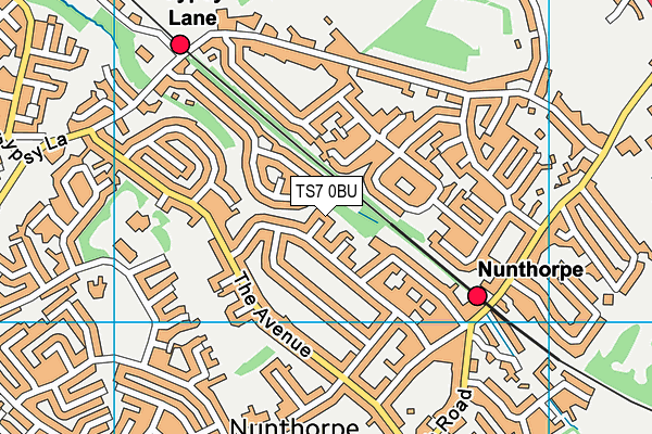 TS7 0BU map - OS VectorMap District (Ordnance Survey)