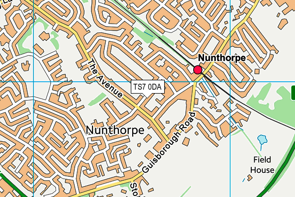 TS7 0DA map - OS VectorMap District (Ordnance Survey)