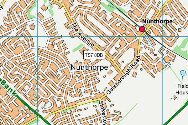 TS7 0DB map - OS VectorMap District (Ordnance Survey)
