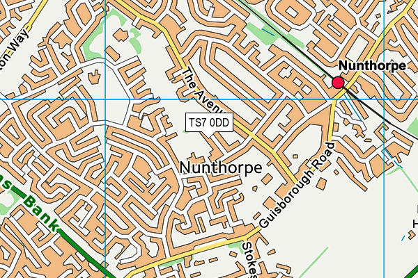 TS7 0DD map - OS VectorMap District (Ordnance Survey)