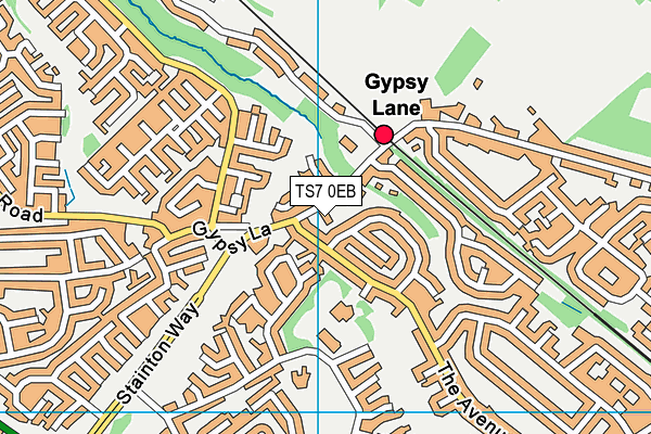 TS7 0EB map - OS VectorMap District (Ordnance Survey)