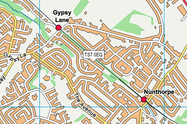 TS7 0EQ map - OS VectorMap District (Ordnance Survey)