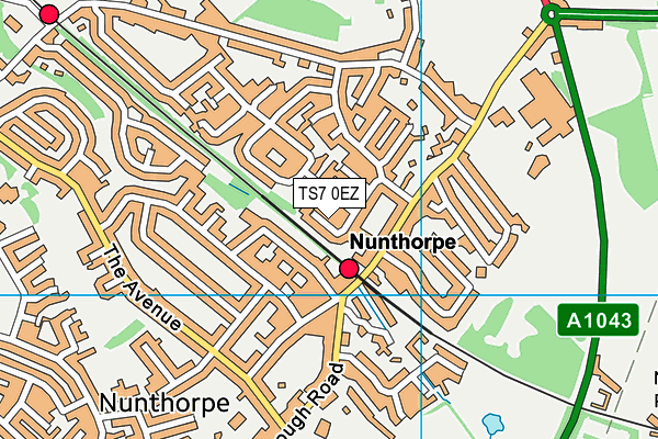 TS7 0EZ map - OS VectorMap District (Ordnance Survey)