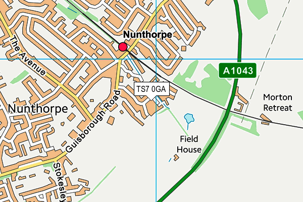 TS7 0GA map - OS VectorMap District (Ordnance Survey)